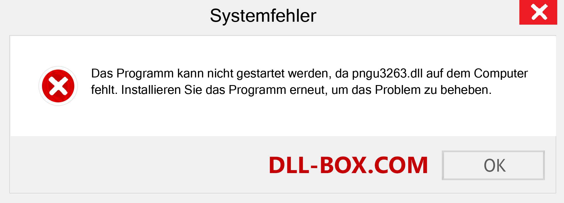 pngu3263.dll-Datei fehlt?. Download für Windows 7, 8, 10 - Fix pngu3263 dll Missing Error unter Windows, Fotos, Bildern