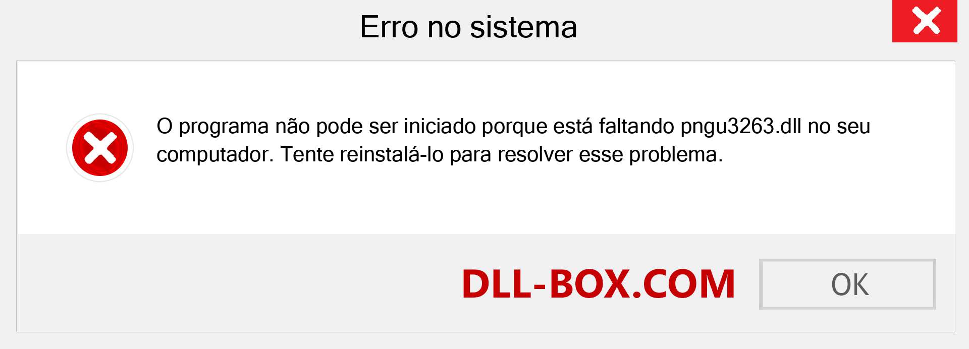 Arquivo pngu3263.dll ausente ?. Download para Windows 7, 8, 10 - Correção de erro ausente pngu3263 dll no Windows, fotos, imagens